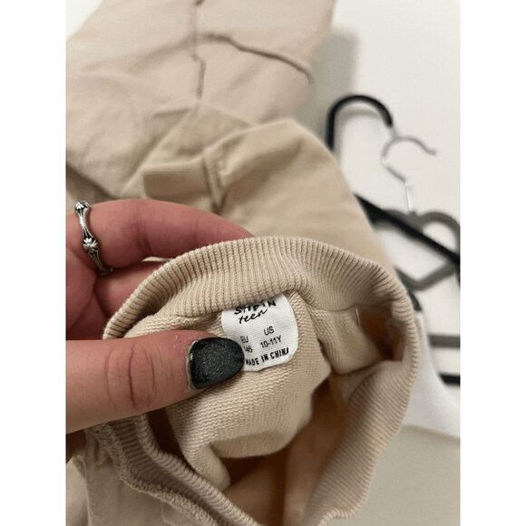 Shein Girls Teen Casual Long Sleeve Top & Jogger Pants Set Tan Size 10-11Years - Picture 8 of 9